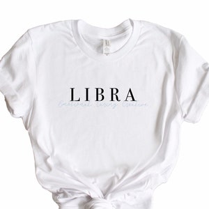 Libra Zodiac Sign Graphic Tee, Libra tshirt, zodiac birthday gift, libra birthday present, zodiac collection, libra crewneck tshirt, libra image 1
