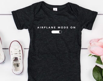 Airplane Mode On Baby Bodysuit, baby airplane outfit, funny baby outfit, bodysuit, baby gift, newborn gift, holiday baby present, unisex