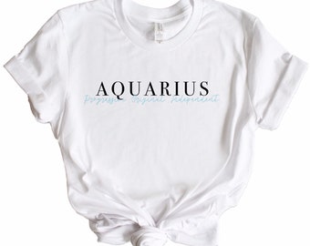 Aquarius Description Graphic Tee, aquarius tshirt, astrology gift idea, astrology tshirt, aquarius shirt, birthday gift, aquarius gift