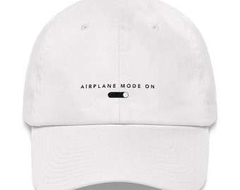 Flugzeug-Modus auf, Baseball-Cap, Papa Hut, Urlaub Bekleidung, Urlaub Geschenk, Reisenden Geschenk, lustige Geschenk-Idee, Frauen Gats, bestickte Mütze, Geschenk