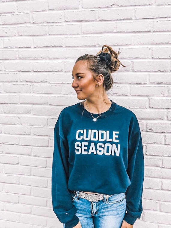 Cuddle Season Sweater Winter Sweatshirt Holiday Sweater Cozy Comfy Fleece Lined Sweaters Birthday Gift Valentines Gift Unisex Fit Etsy UK