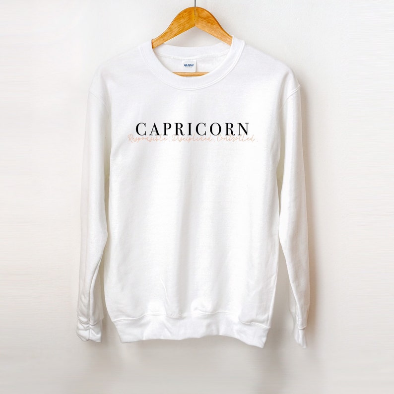 Capricorn Sweatshirt Capricorn Crewneck Pullover Crewneck Etsy
