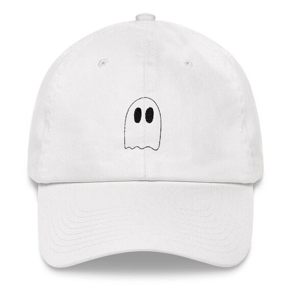 Ghost Dad Hat, ghost, baseball cap, dainty dad hats, embroidered hat, halloween, halloween costume, minimalist halloween, ghost hat, gift