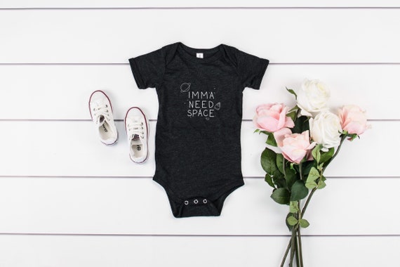 Imma Necesita bodysuit de bebe espacial traje de cuerpo de bebe Ariana letras de la NASA