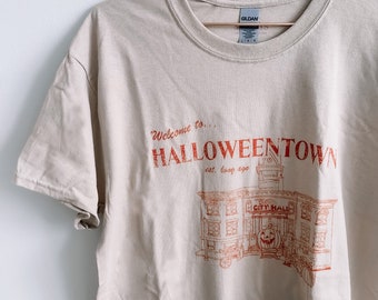 Halloweentown vintage style graphic tee, halloween theme park tshirt, DCOM tshirt, destination tee, halloween shirts, gift idea, 90s kid tee