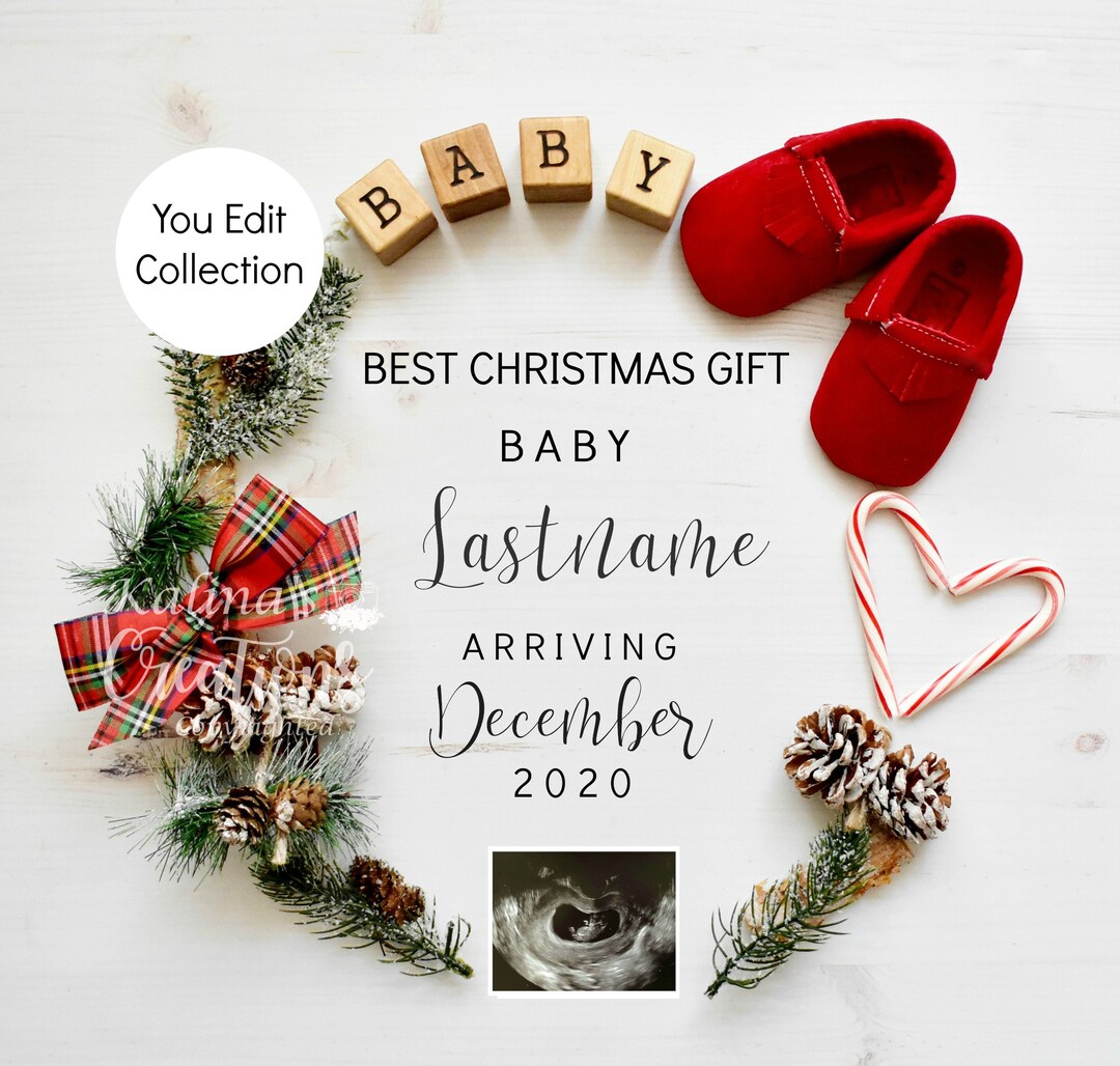 Christmas Pregnancy Announcement Digital Template for Grandparents Christmas Pregnancy Announcement Digital Template for Grandparents