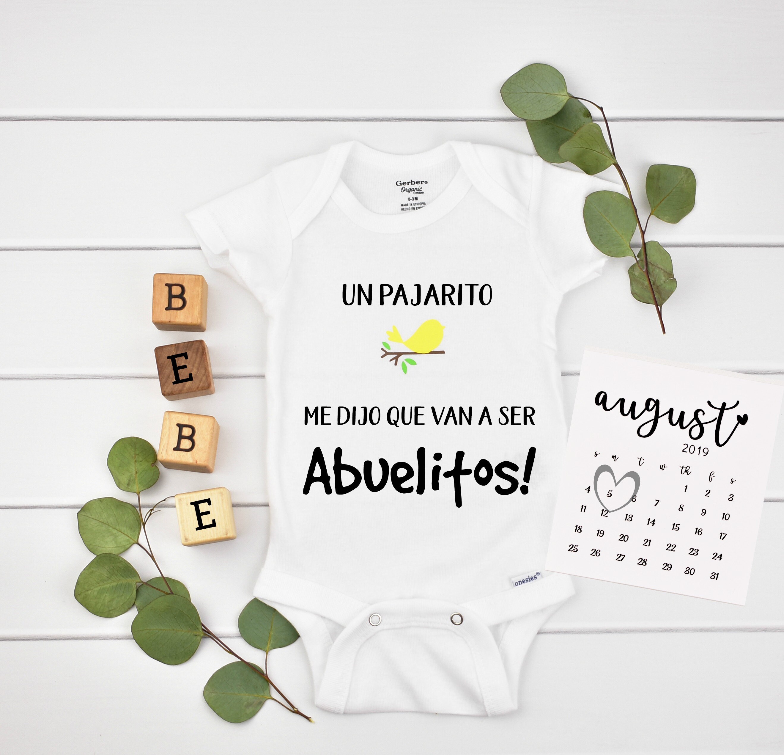 Spanish Baby Announcement for New Grandparents Etsy