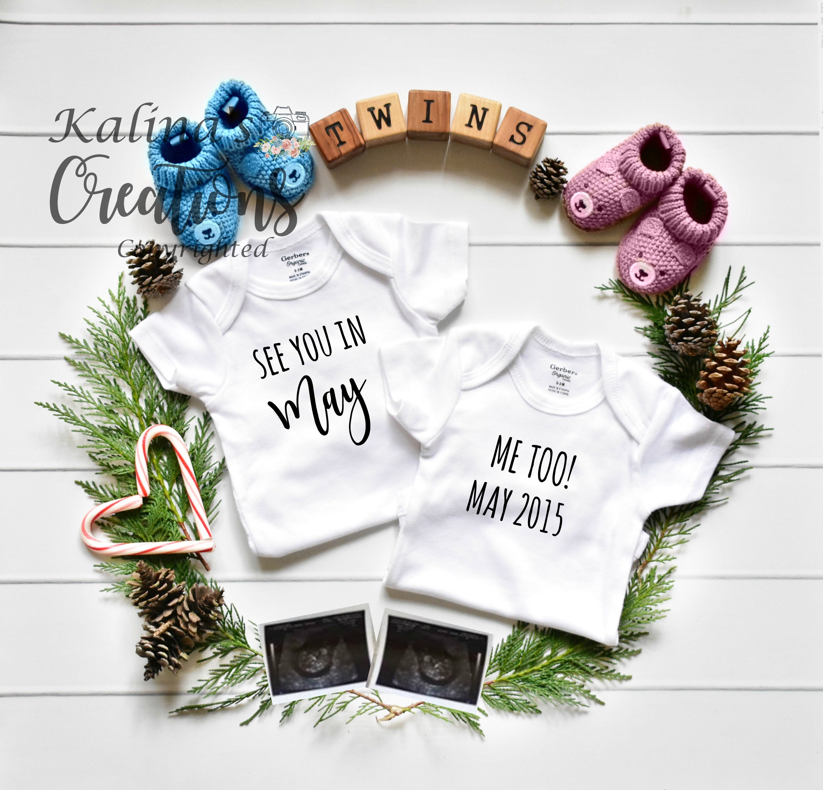 boy girl twin announcements