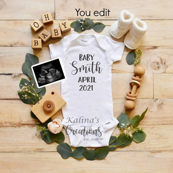 Gender Neutral Pregnancy Announcement Digital pregnancy announcement