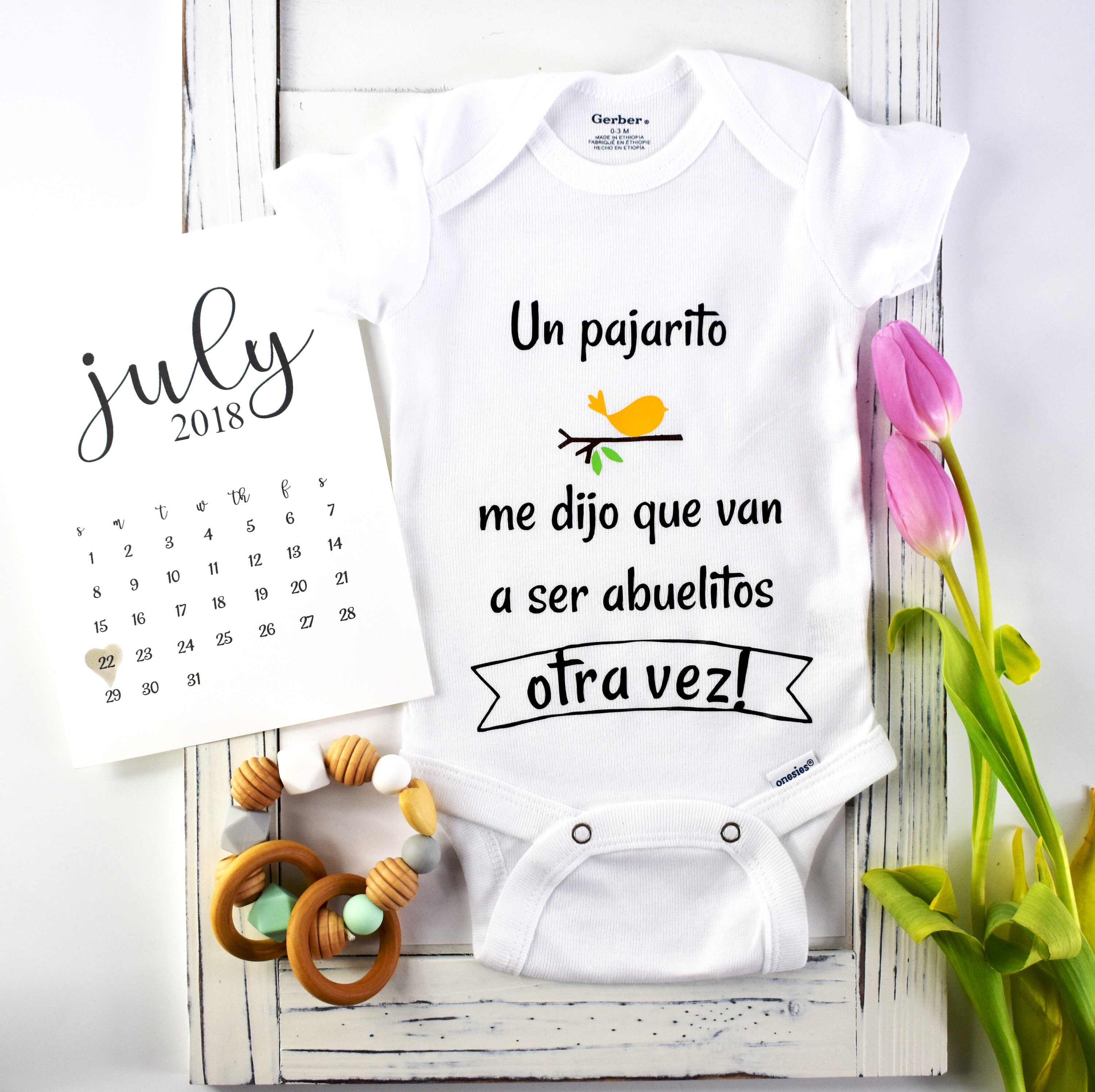 Spanish Pregnancy Reveal for Grandparents Etsy