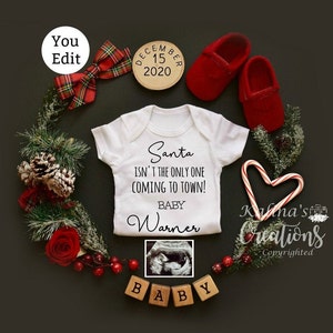 Christmas Pregnancy Announcement Digital Template - pregnancy announcement digital -Pregnancy Announce
