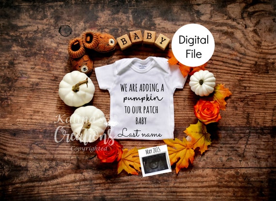 Fall Autumn Baby Announcement Reveal for Social Media Announce