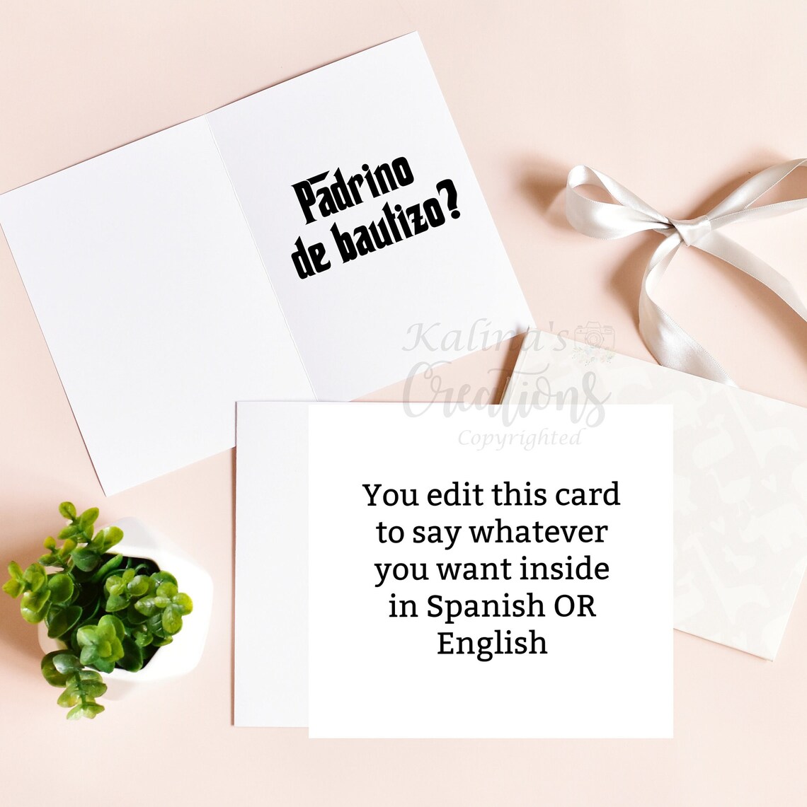 Padrinos Proposal in Spanish Card Spanish Note Card Etsy