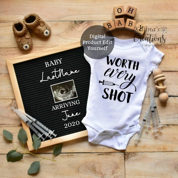 IVF Pregnancy Announcement Digital, Editable Baby Pregnancy Reveal, Love &  Science Baby Reveal, Little Embryo That Could, Flat Lay -  Denmark