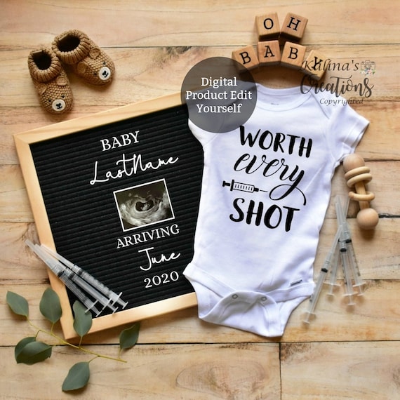 IVF Pregnancy Announcement Digital, Editable Baby Pregnancy Reveal, Love &  Science Baby Reveal, Little Embryo That Could, Flat Lay -  Denmark