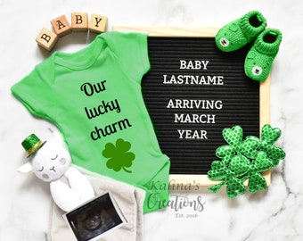 St Patrick's Day Pregnancy Announcement for pregnancy announcement digital - Pregnancy Announcement Digital