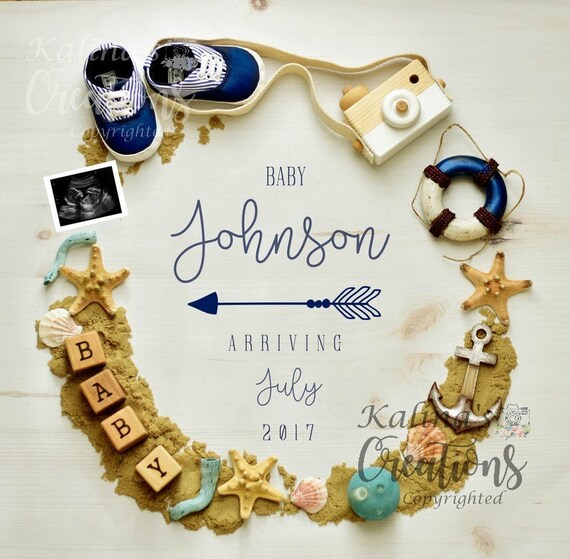 nautical baby announcement