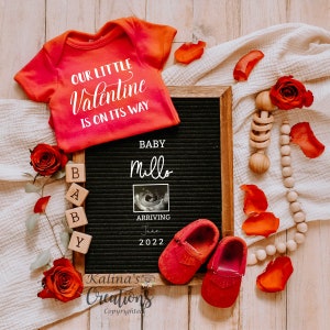 Valentines Day Pregnancy Announcement for Social media - pregnancy announcement digital  - Pregnancy Announce Digital