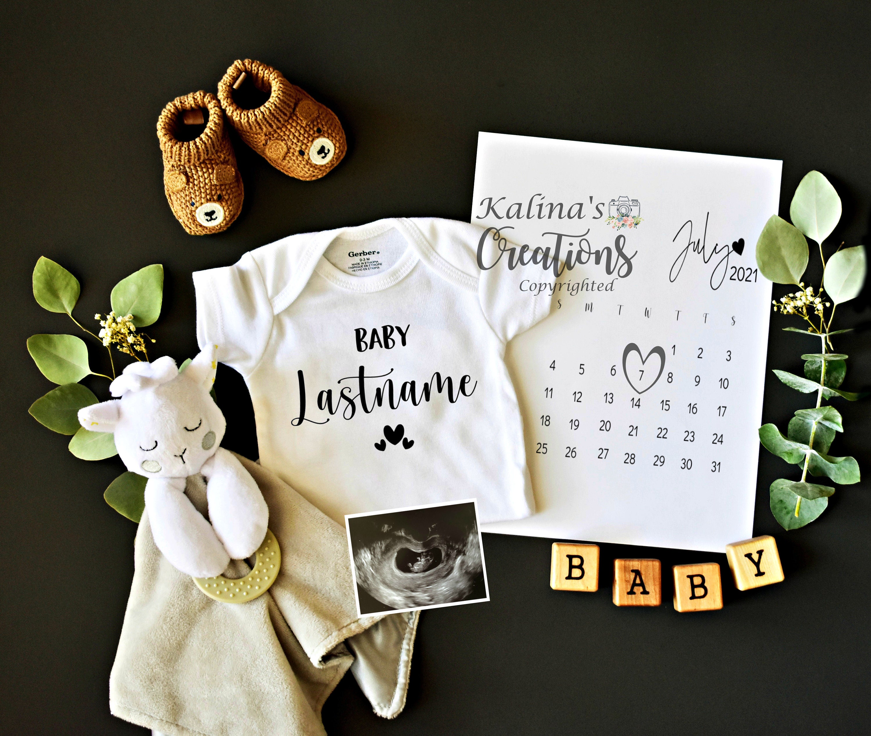 Baby Announcement-digital Pregnancy Reveal Virtual - Etsy Canada