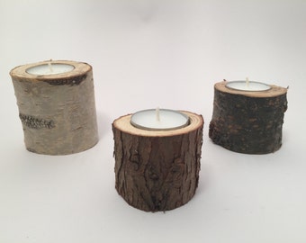 Natural Tree Branch Candle Holders - Wodden Candle - Wooden Decor