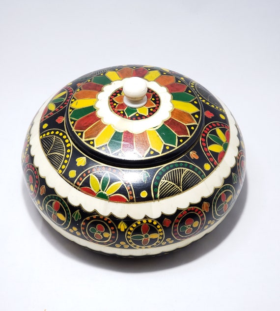 Handmade Bone Inlay Box Multicolored - image 1