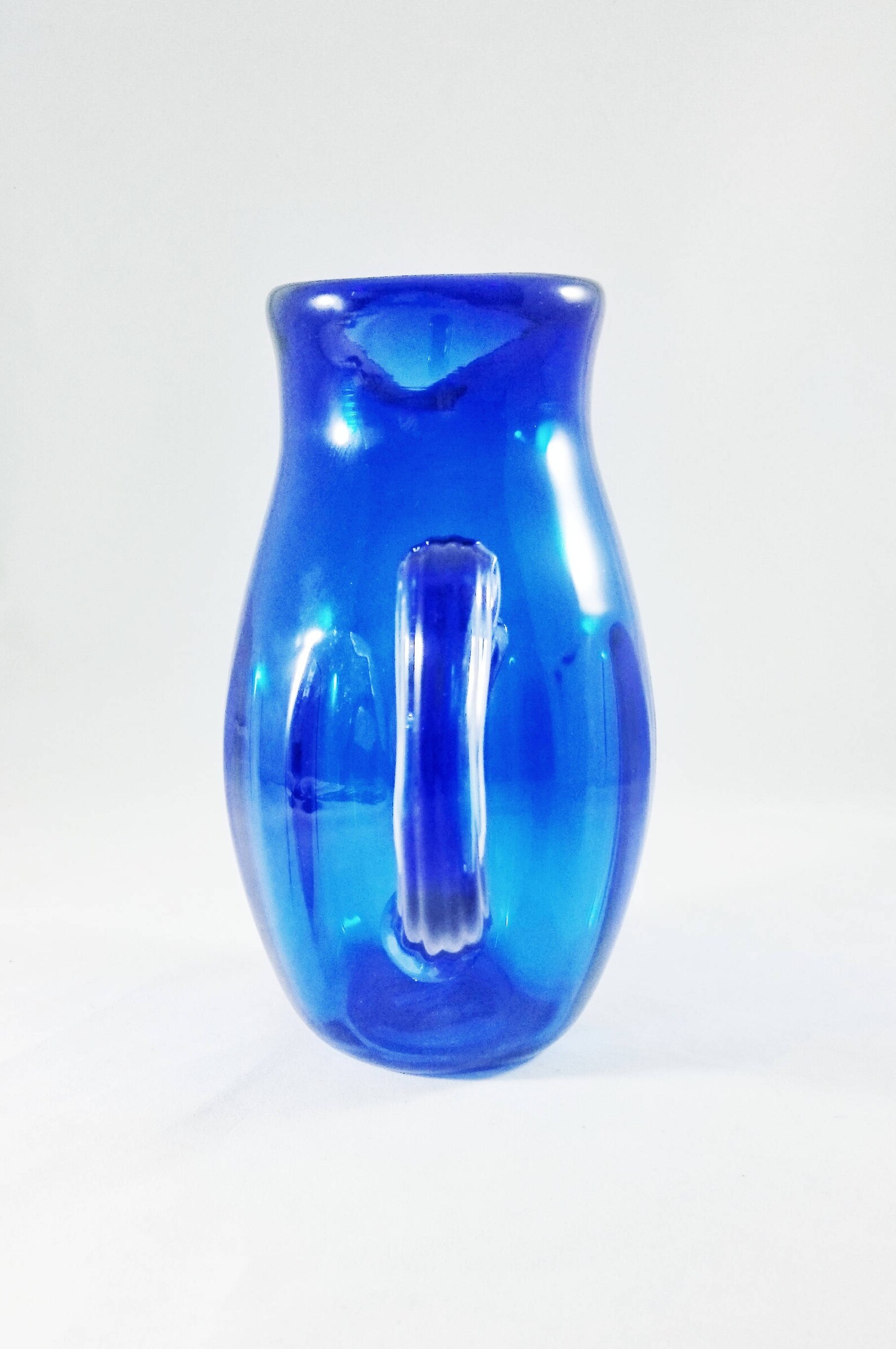 Ann Corcoran Georges Vintage Cobalt Blue Glass Blown Pitcher - Etsy