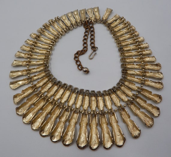 BSK Bib Statement Necklace - Egyptian Influence - image 5