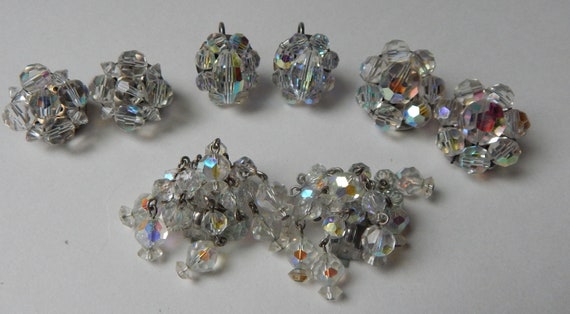 1950 Crystal Bead Earring Collection - Sparkle, S… - image 7