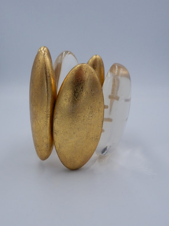 MONIES Gerda Lynggaard Lucite Gold Bracelet - Sta… - image 1