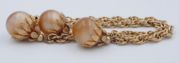 NAPIER Moonglow Champagne Drop Necklace Earrings - 1950 Set View 6