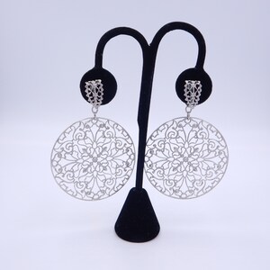 Napier Vintage Filigree Statement Clip On Earrings - 1970s