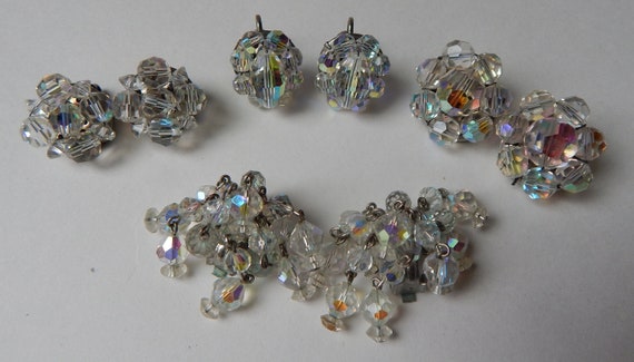 1950 Crystal Bead Earring Collection - Sparkle, S… - image 10