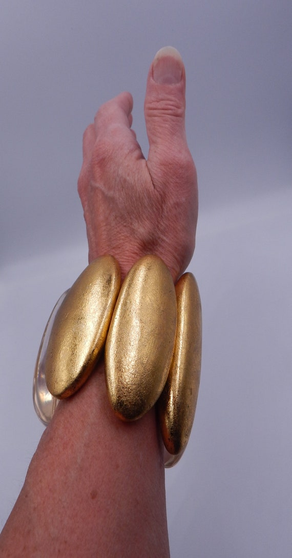MONIES Gerda Lynggaard Lucite Gold Bracelet - Sta… - image 9
