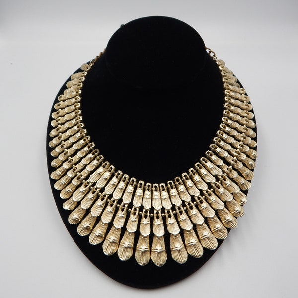 BSK Bib Statement Necklace - Egyptian Influence