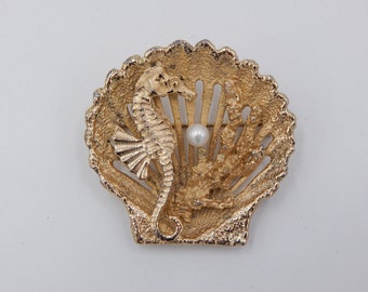 Napier Seahorse Under the Sea Pin - 1950 Era Sterling