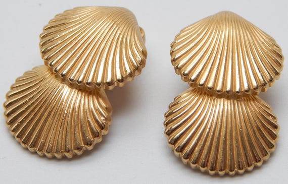 Vintage Whiting & Davis Seashell Clamper Bracelet… - image 8