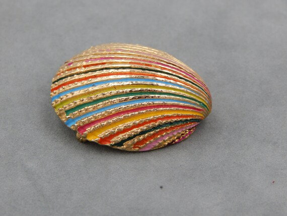 CASTLECLIFF Seashell Pin - Vibrant Rainbow Colors - image 8