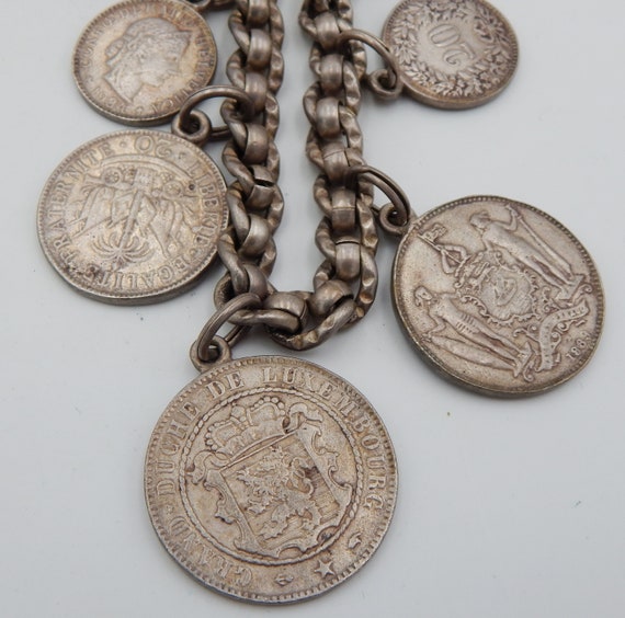 NAPIER Charm Bracelet European Coins Faux - World… - image 7