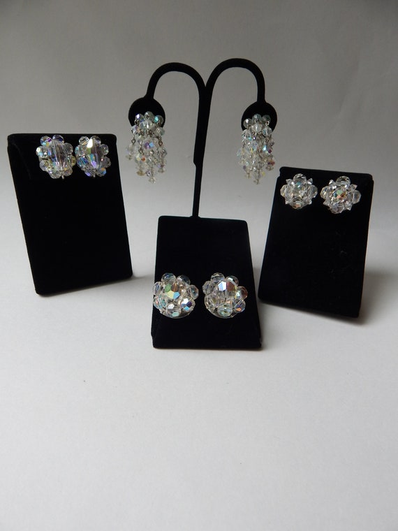 1950 Crystal Bead Earring Collection - Sparkle, S… - image 1
