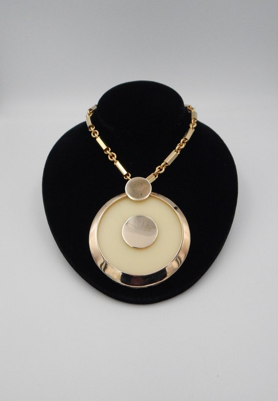 BOUCHER Pendant Necklace Mid-Century Modern - Gold