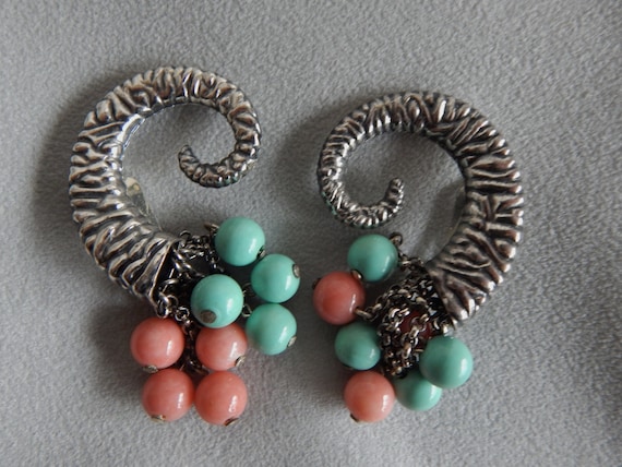 NAPIER Ram Horn Stylized Earrings - Earlier Piece - image 1