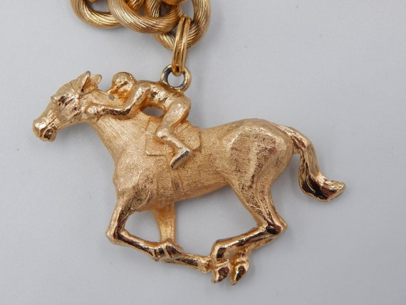 NAPIER Jockey on Horse Charm Bracelet - Kentucky … - image 4