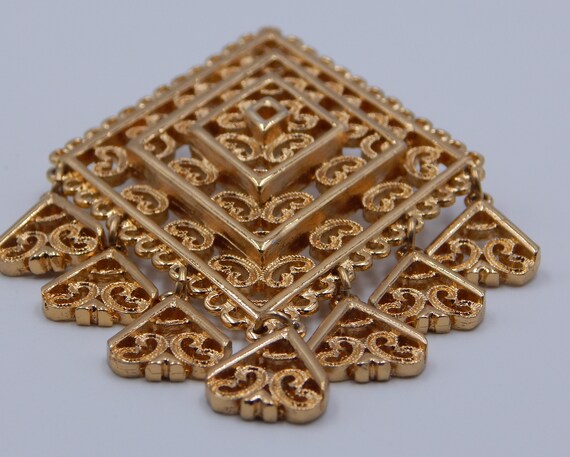MONET Dramatic Statement Filigree Pin Brooch - St… - image 8