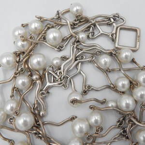 Collier Vintage Biche De Bere - Design Moderniste Français Années 80 - Perles