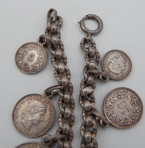NAPIER Charm Bracelet European Coins Faux - World… - image 8