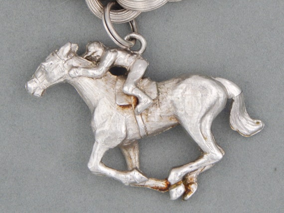 NAPIER Jockey on Horse Charm Bracelet - Kentucky … - image 5