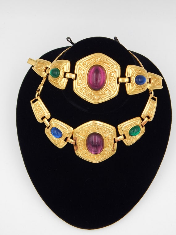 NAPIER Byzantium Cabochon Necklace Bracelet - Jewe