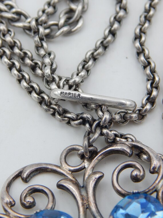 NAPIER Scroll Pendant Necklace - Renaissance Goth… - image 9