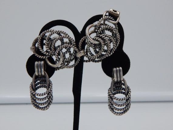 NAPIER Bracelet & Earrings - Circular Layered Ear… - image 2