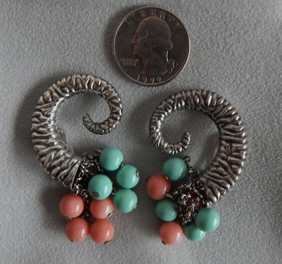 NAPIER Ram Horn Stylized Earrings - Earlier Piece - image 2